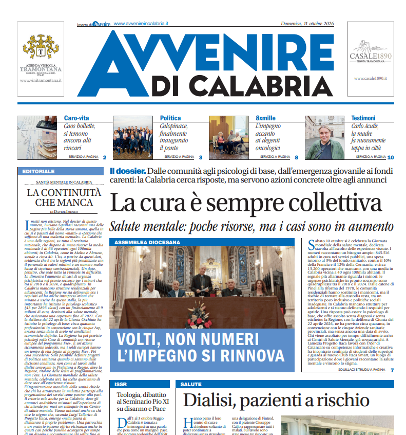 Prima pagina 11 ottobre 2026